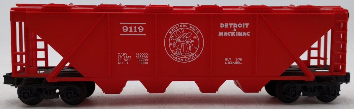 Lionel 6-9119 O Gauge Detroit & Mackinac Covered Hopper EX/Box