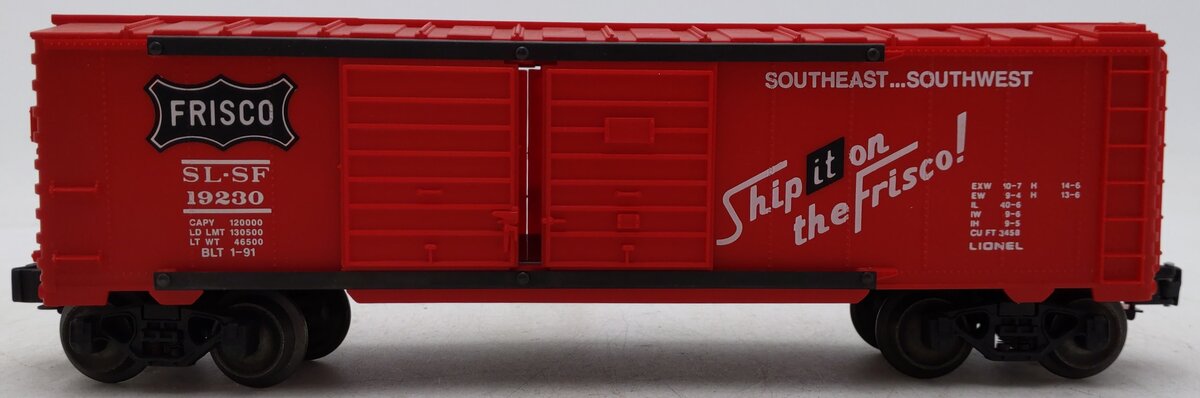 Lionel 6-19230 O Gauge Frisco Double Door Boxcar VG/Box