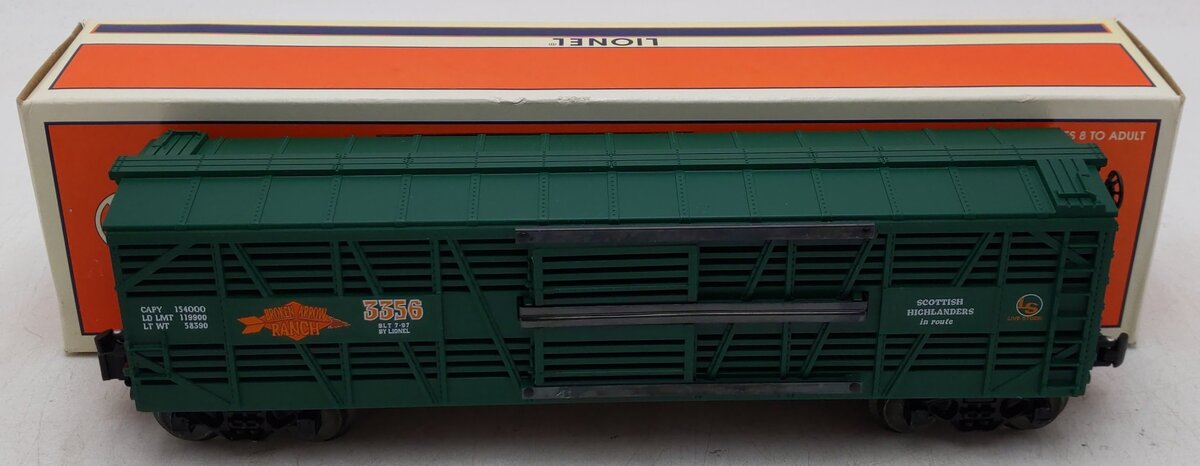 Lionel 6-19540 O Gauge Broken Arrow Ranch Stock Car #3356