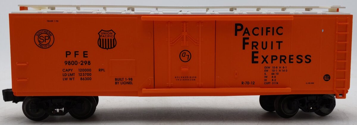 Lionel 6-17315 O Gauge Pacific Fruit Express Refrigerator Car #9800-298 LN/Box