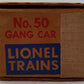 Lionel 50 Vintage O Motorized Gang Cars [2] VG