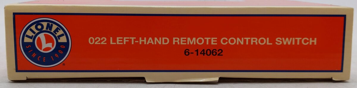 Lionel 6-14062 31" Remote-Control Left Hand Switch Turnout VG/Box