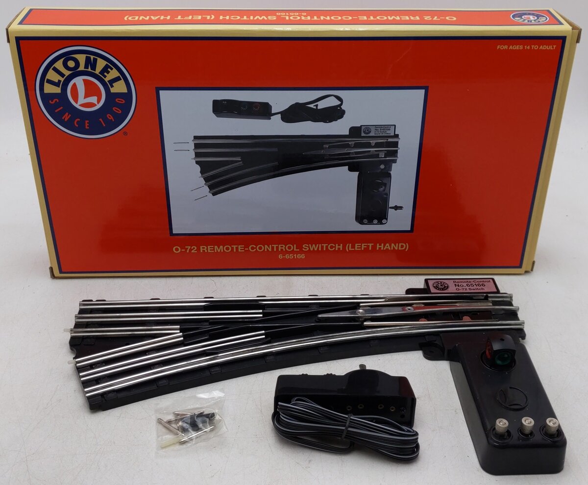 Lionel 6-65166 O72 Left Hand Remote Control Switch EX/Box