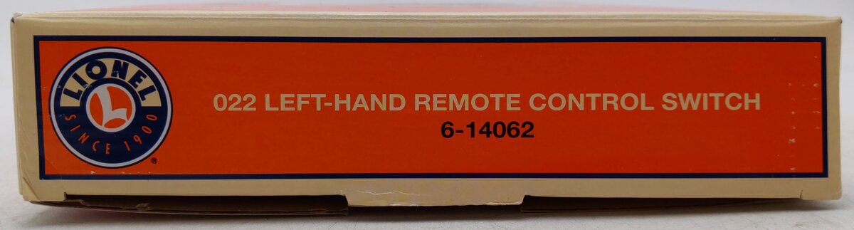 Lionel 6-14062 O Gauge Remote-Control 022 Left Hand Switch Turnout/Box