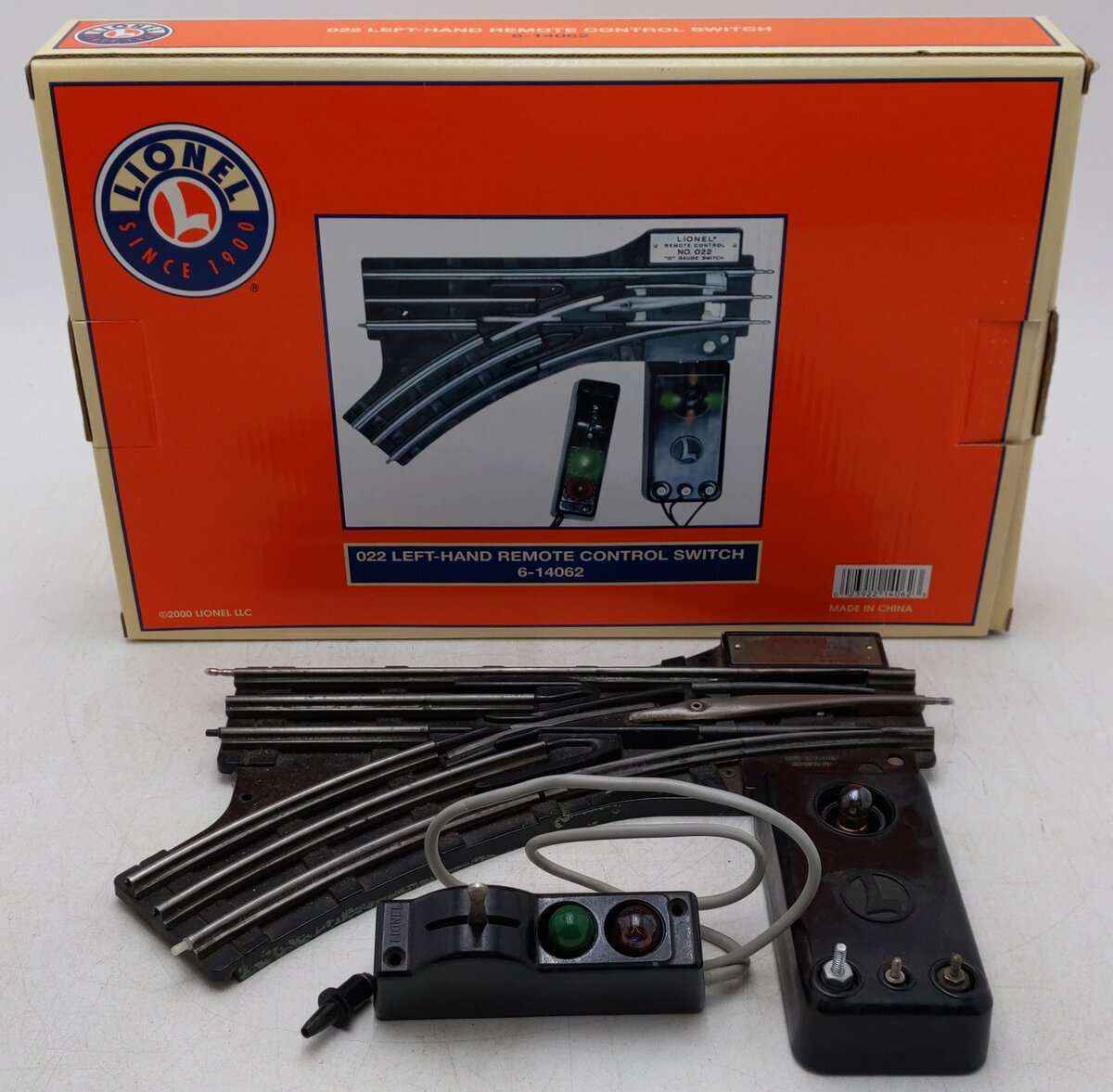 Lionel 6-14062 O Gauge Remote-Control 022 Left Hand Switch Turnout/Box