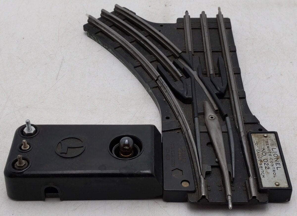 Lionel 6-14062 O Gauge Remote-Control 022 Left Hand Switch Turnout/Box