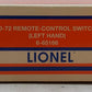 Lionel 6-65166 O72 Left Hand Remote Control Switch VG/Box