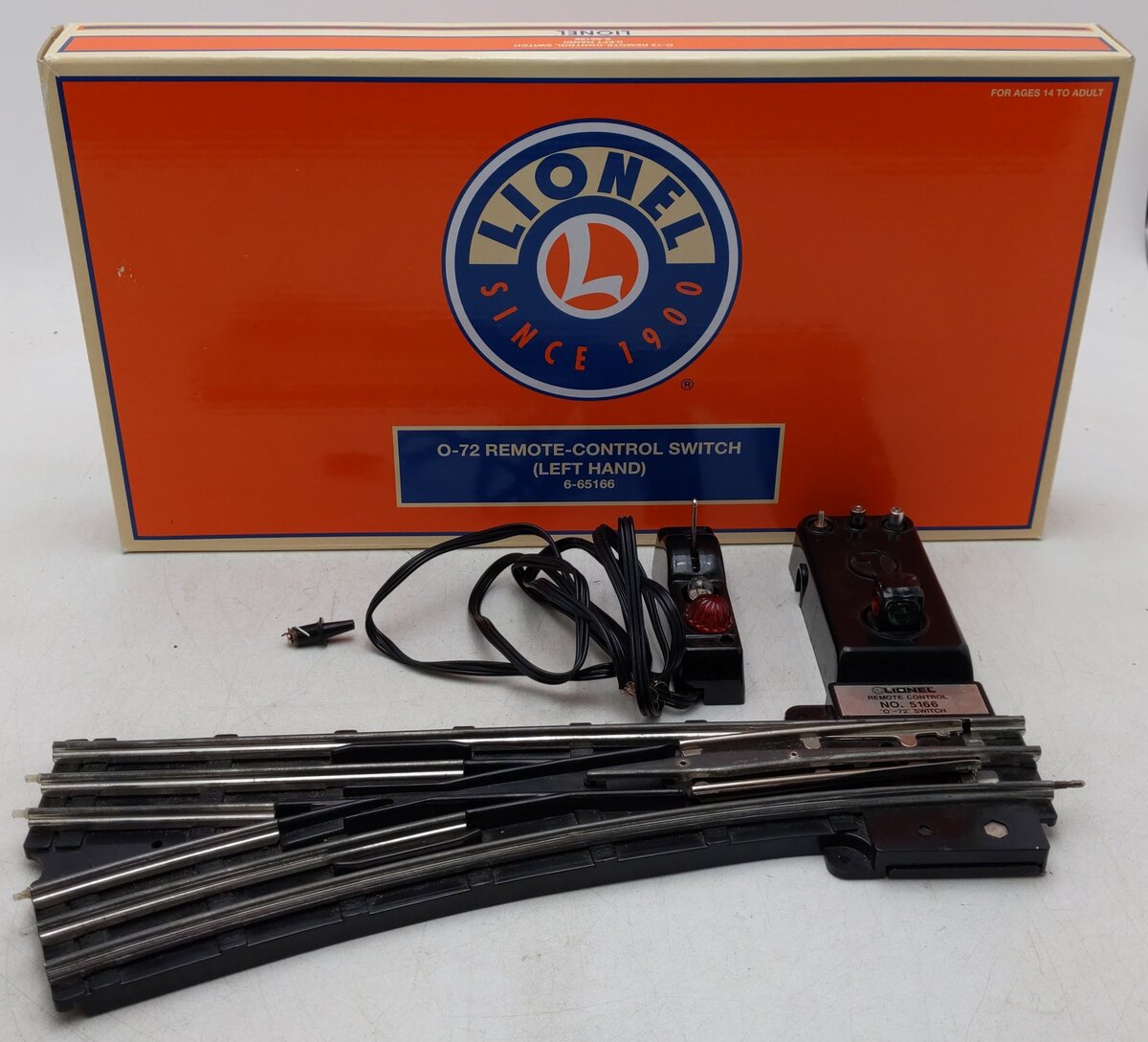 Lionel 6-65166 O72 Left Hand Remote Control Switch VG/Box
