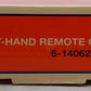 Lionel 6-14062 31" Remote-Control Left Hand Switch Turnout VG/Box