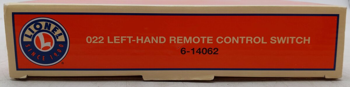 Lionel 6-14062 31" Remote-Control Left Hand Switch Turnout VG/Box