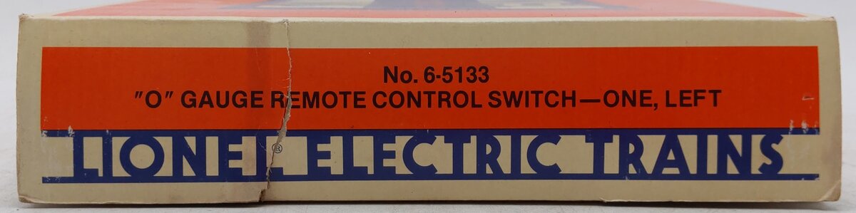 Lionel 6-5133 O Gauge Left Hand Remote Control Switch Turnout VG/Box
