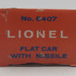 Lionel 6407 VIntage O Flatcar w/ Large Rocket - Rare EX/Box