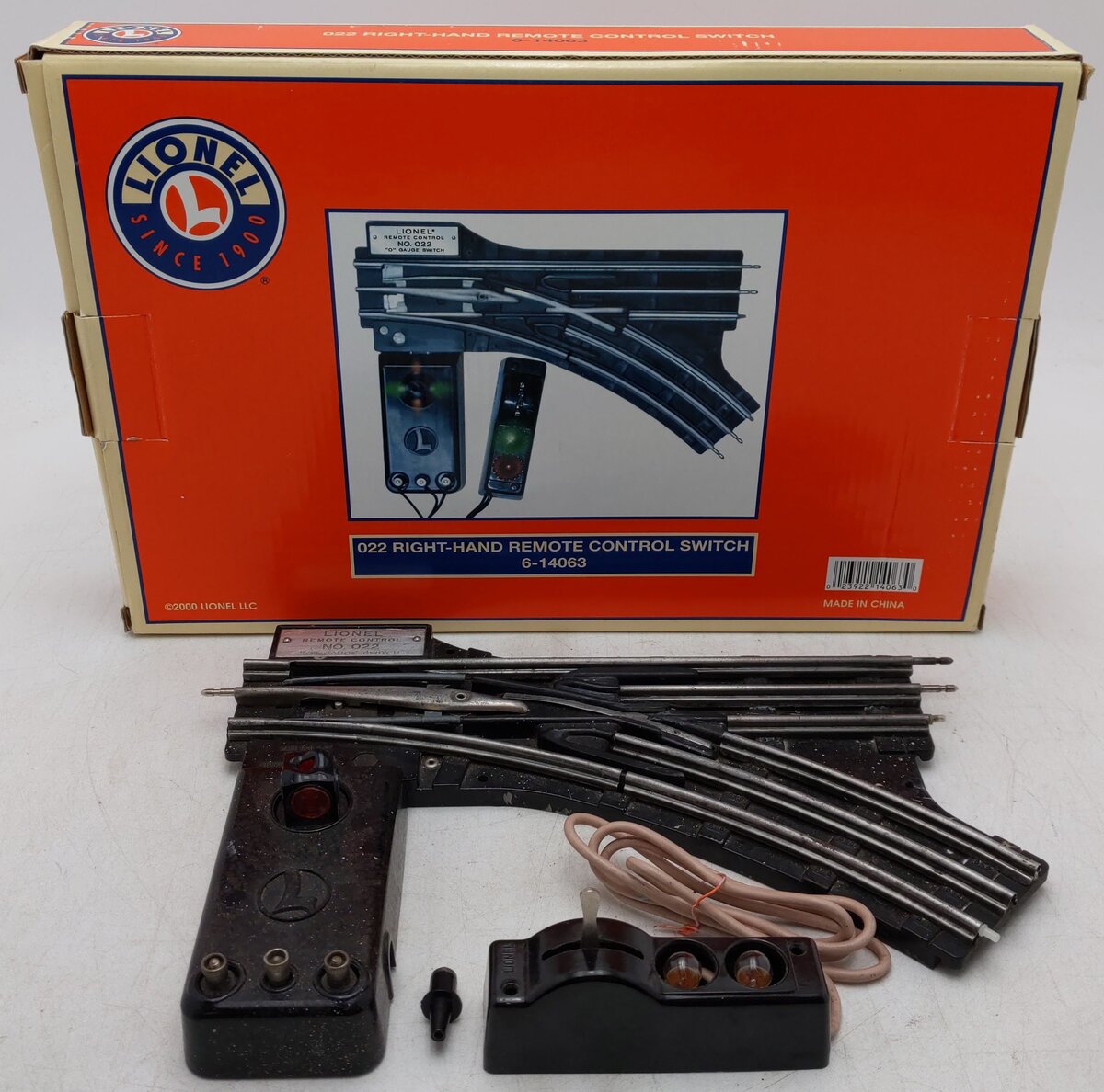 Lionel 6-14063 O 31" Remote-Control 022 Right Hand Switch Turnout VG/Box