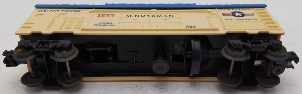 Lionel 3666 Vintage O Gauge USAF Minuteman Missile Car w/ Cannon - RARE VG