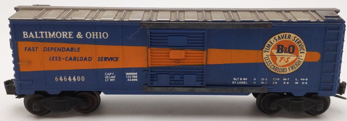Lionel 6464-400 Vintage O Baltimore & Ohio Boxcar - 5-54 Built Date