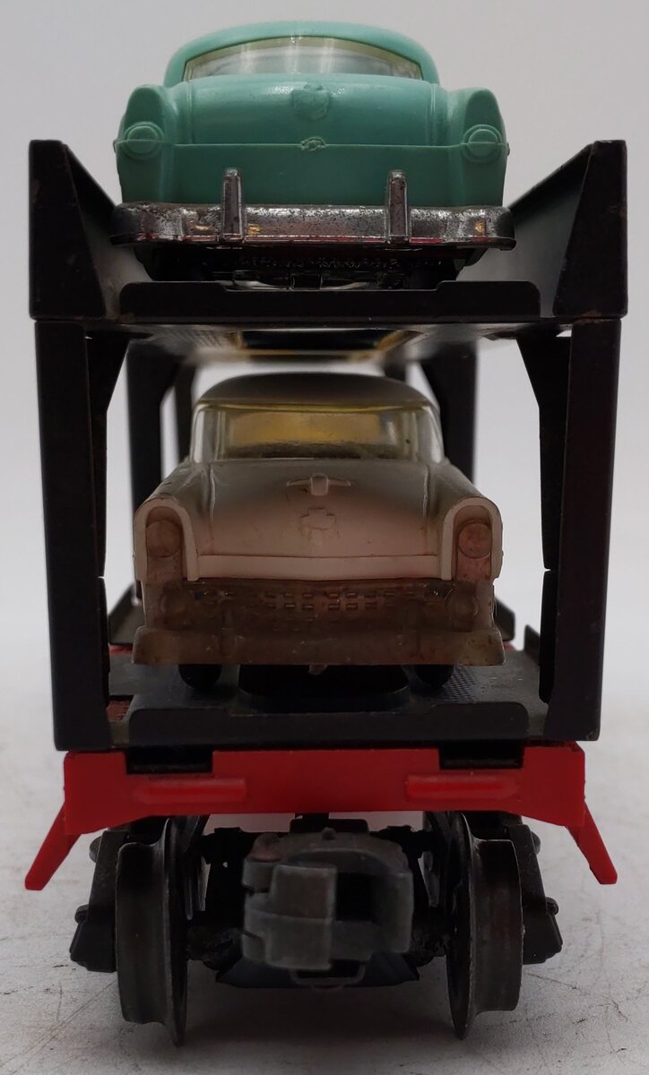 Lionel 6414 Vintage O Evans Autoloader with 3 Automobiles VG