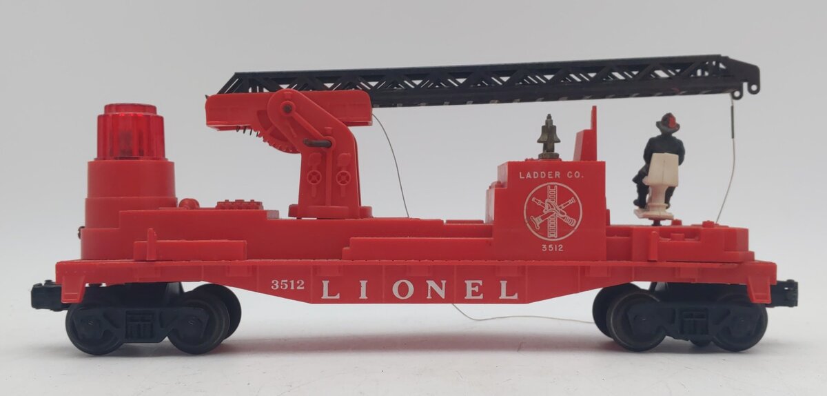 Lionel 3512 Vintage Fire Ladder Car with Ladder EX