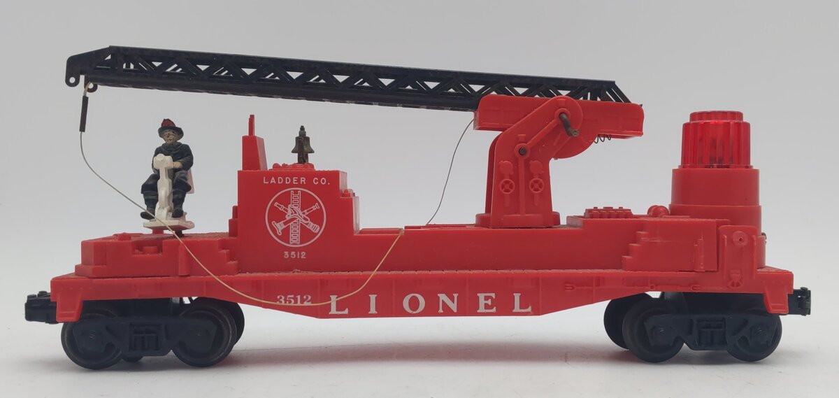 Lionel 3512 Vintage Fire Ladder Car with Ladder EX