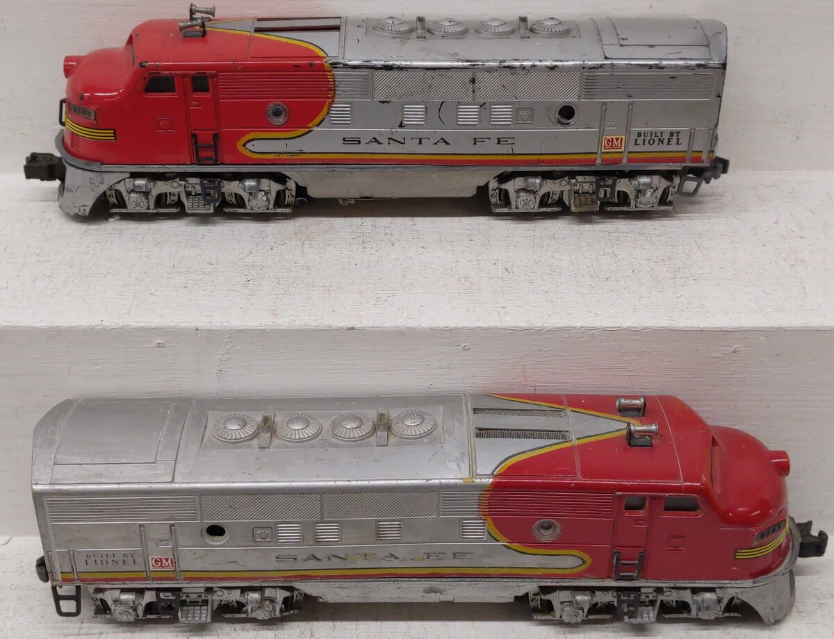 Lionel 2343 Vintage O Gauge Santa Fe F3 AA Diesel Locomotive Set