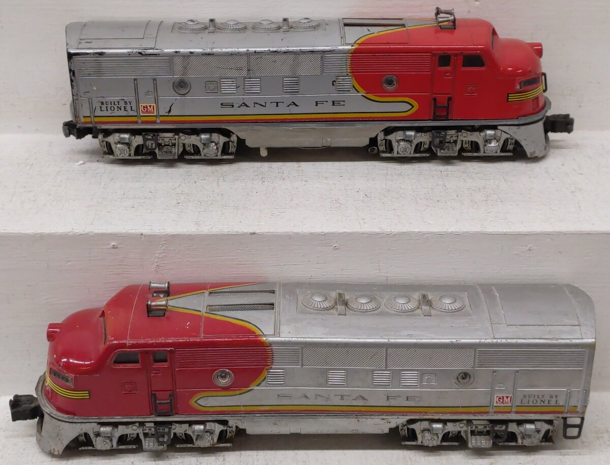Lionel 2343 Vintage O Gauge Santa Fe F3 AA Diesel Locomotive Set