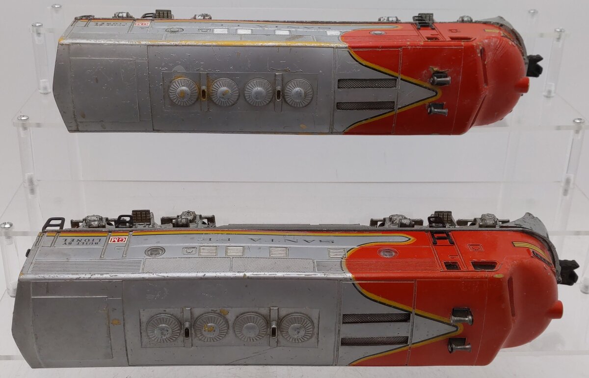Lionel 2343 Vintage O Gauge Santa Fe F3 AA Diesel Locomotive Set VG