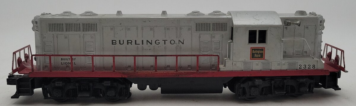 Lionel 2328 Vintage O Burlington GP-7 Powered EMD Diesel Locomotive VG