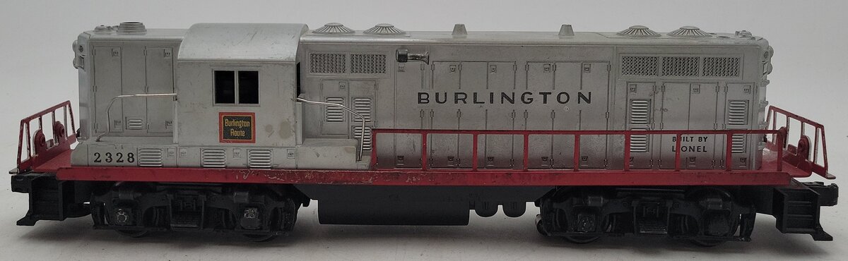 Lionel 2328 Vintage O Burlington GP-7 Powered EMD Diesel Locomotive VG