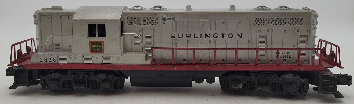 Lionel 2328 Vintage O Burlington GP-7 Powered EMD Diesel Locomotive VG