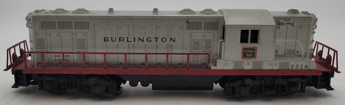 Lionel 2328 Vintage O Burlington GP-7 Powered EMD Diesel Locomotive VG