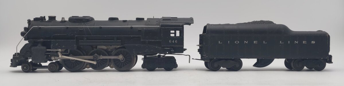 Lionel 646 Vintage O 4-6-4 Die-Cast Steam Locomotive & 2046W Whistle Tender VG