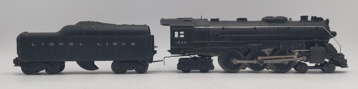 Lionel 646 Vintage O 4-6-4 Die-Cast Steam Locomotive & 2046W Whistle Tender VG