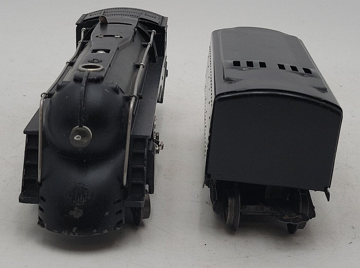 Lionel 221 Vintage O NYC Dreyfuss Black 2-6-4 Steam Locomotive & 221-T Tender VG