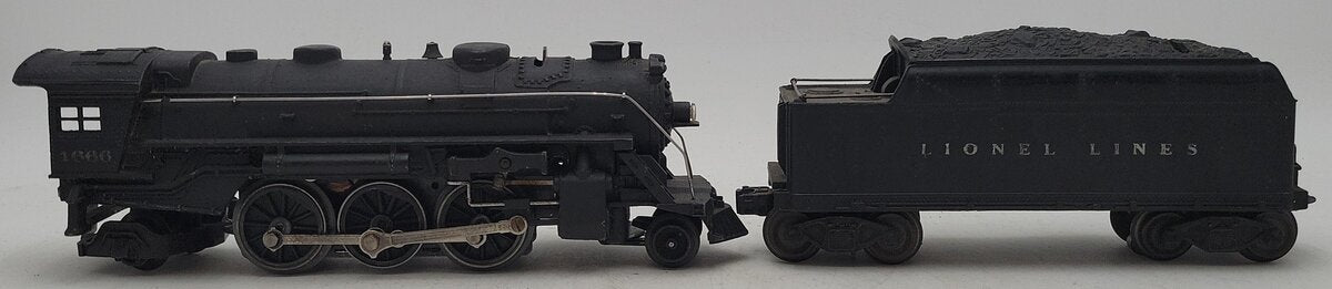 Lionel 1666 Vintage O 2-6-2 Die-Cast Steam Locomotive & 2466WX Tender VG