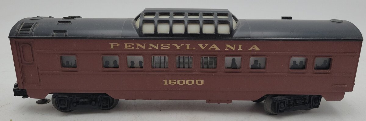 Lionel 6-16000 O Gauge Pennsylvania Tuscan Vista Dome Car #16000 EX
