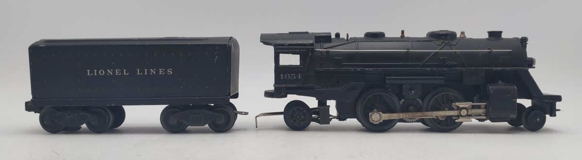 Lionel 1654 Vintage O 2-4-2 Steam Locomotive w/ 1654T Tender VG