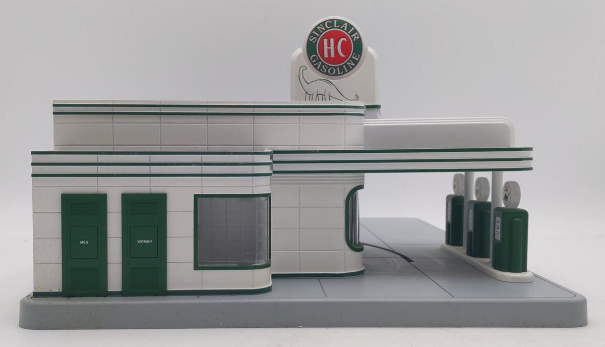 MTH 30-9101 O Gauge Sinclair Assembled Operating Gas Station EX