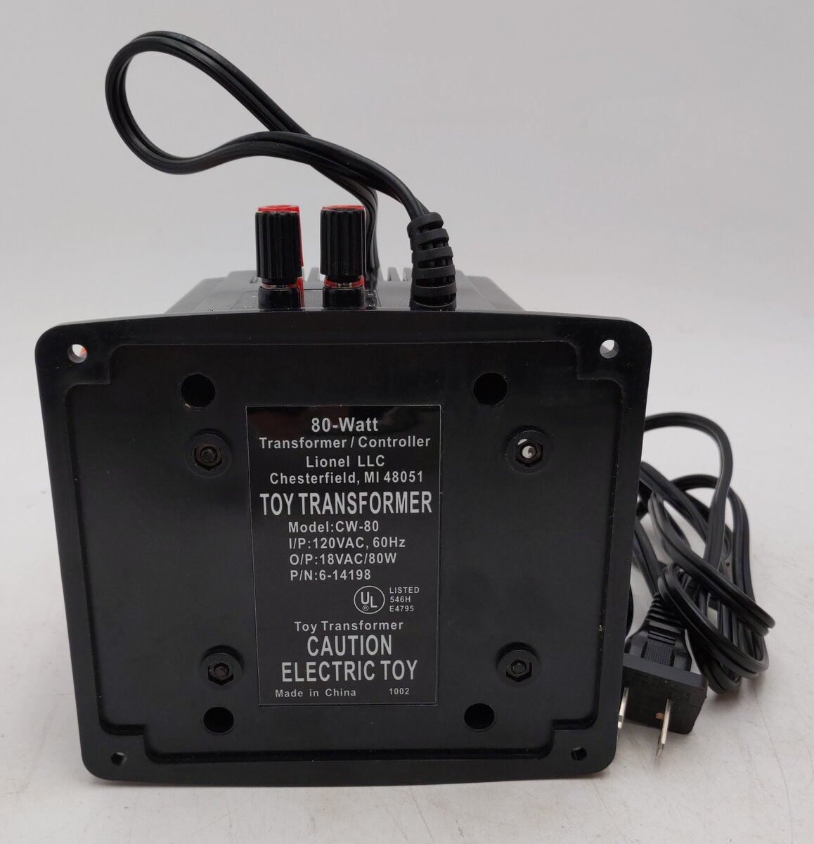 Lionel 6-14198 O CW-80 80 Watt Transformer EX/Box