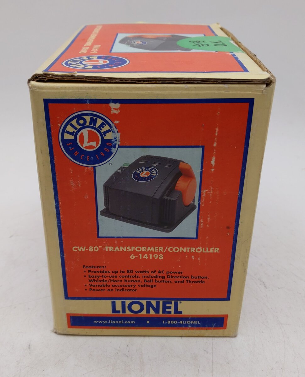 Lionel 6-14198 O CW-80 80 Watt Transformer EX/Box