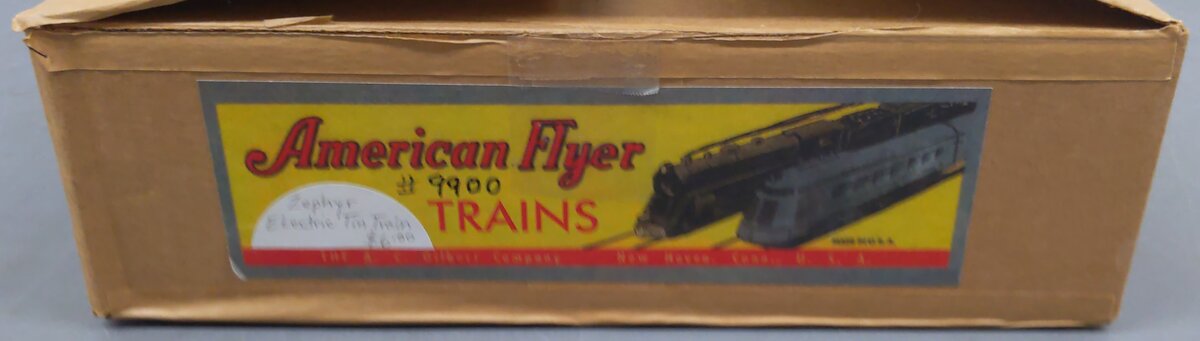 American Flyer 9900 Vintage O 4 Unit Burlington Pioneer Zephyr Set