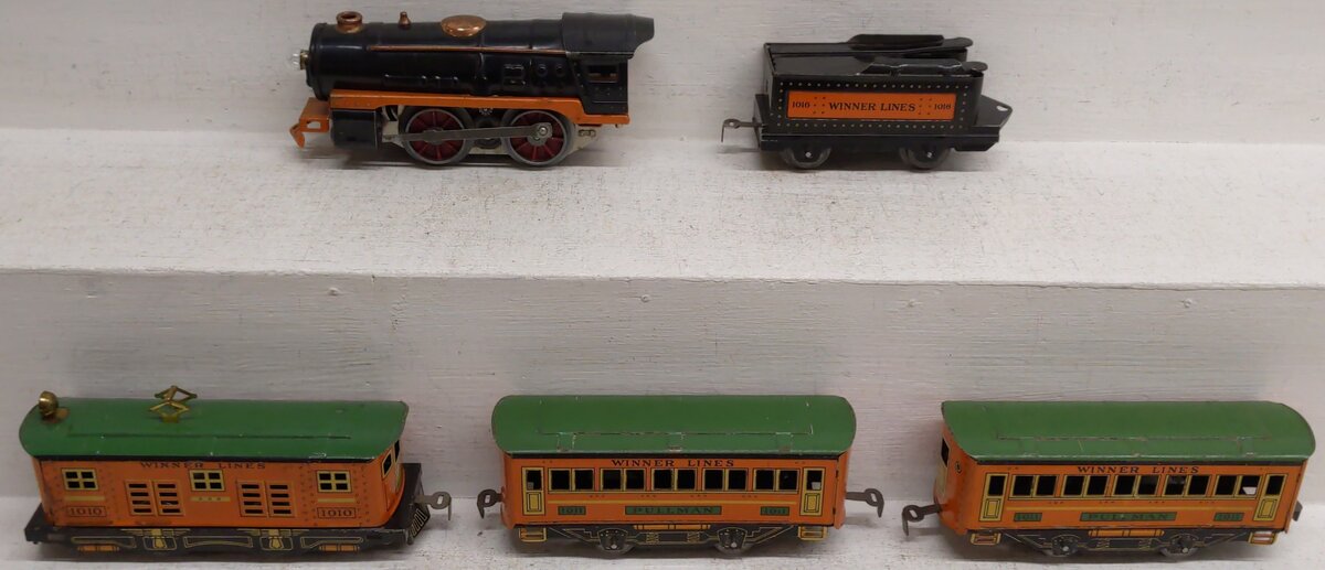 Winner 1016 Vintage O Prewar Winner Lines Locomotives w/ Passenger Cars