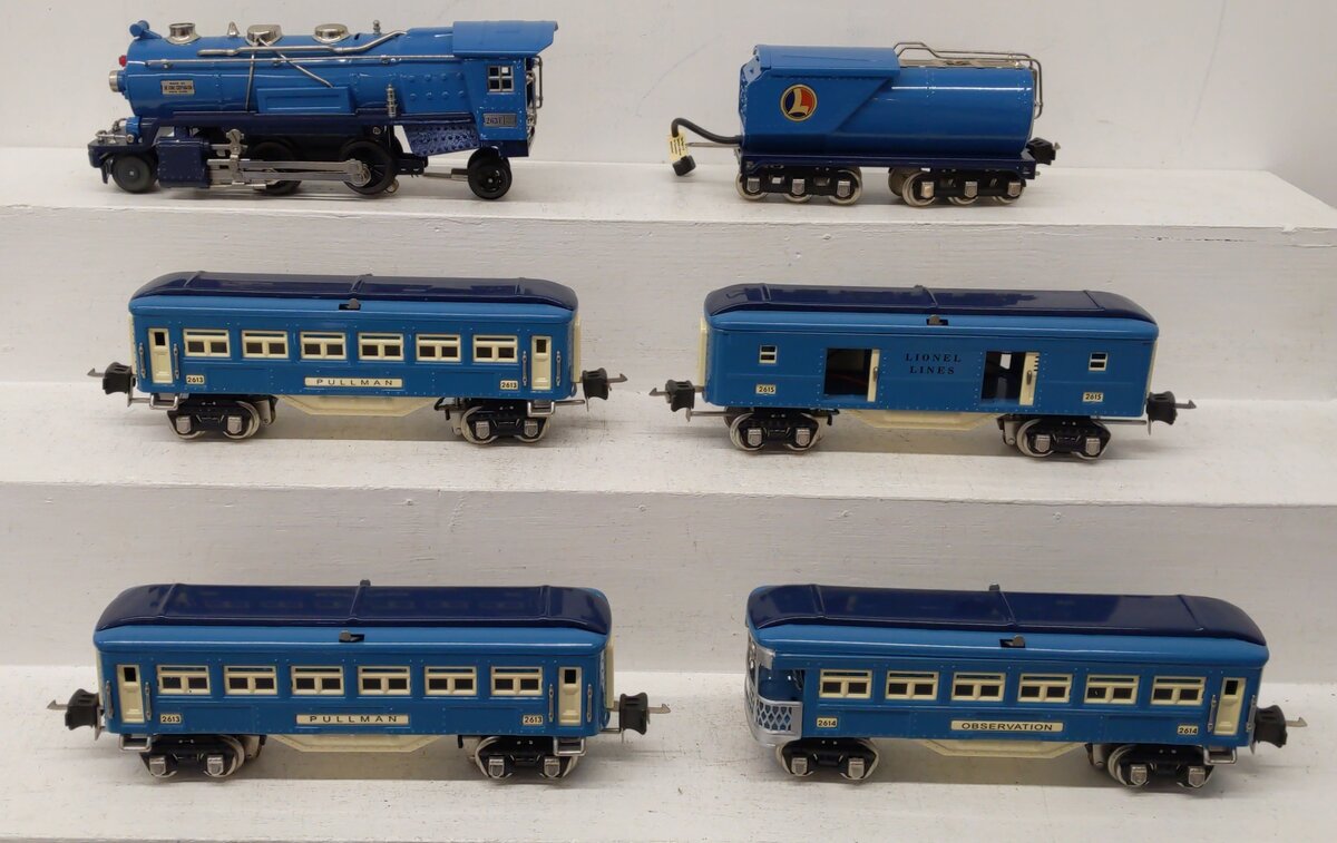 Lionel 6-51004 Classics Blue Comet O Gauge Steam Train Set EX