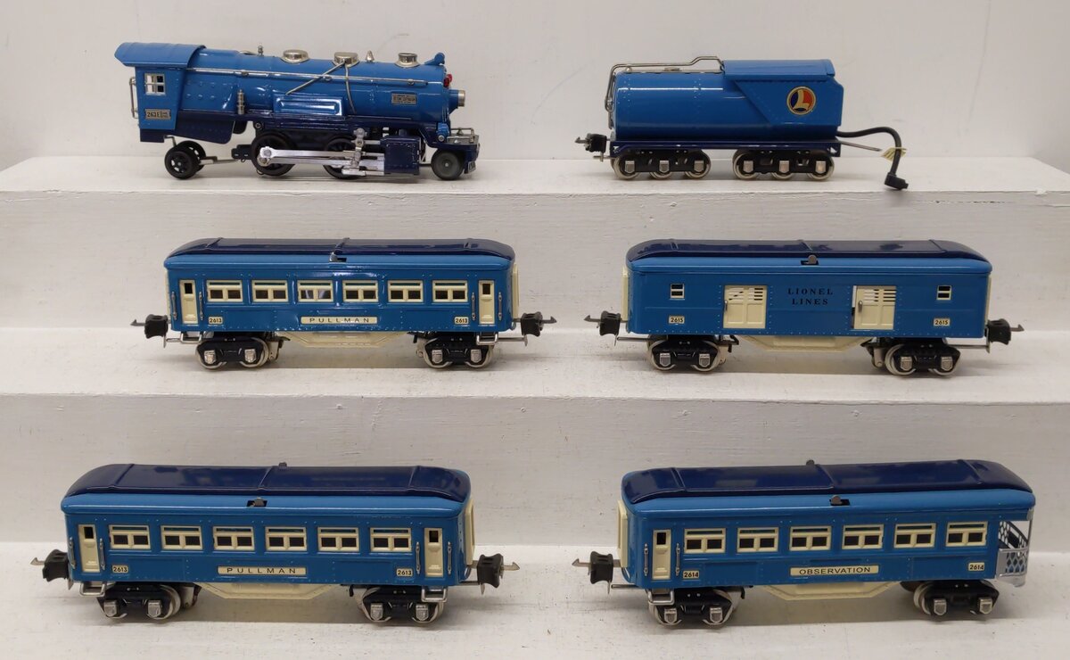 Lionel 6-51004 Classics Blue Comet O Gauge Steam Train Set EX