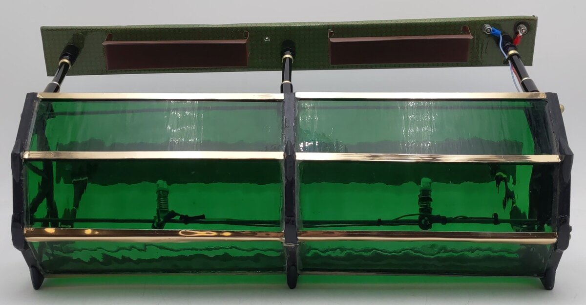 Custom Standard Gauge Green Glass Dome Station Platform w/Lights