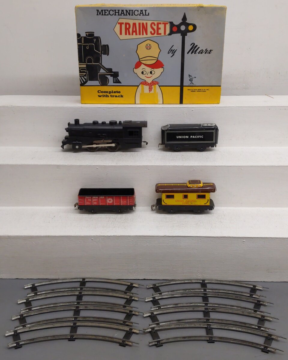Marx 526 Vintage O Gauge Mechanical Train Set/Box
