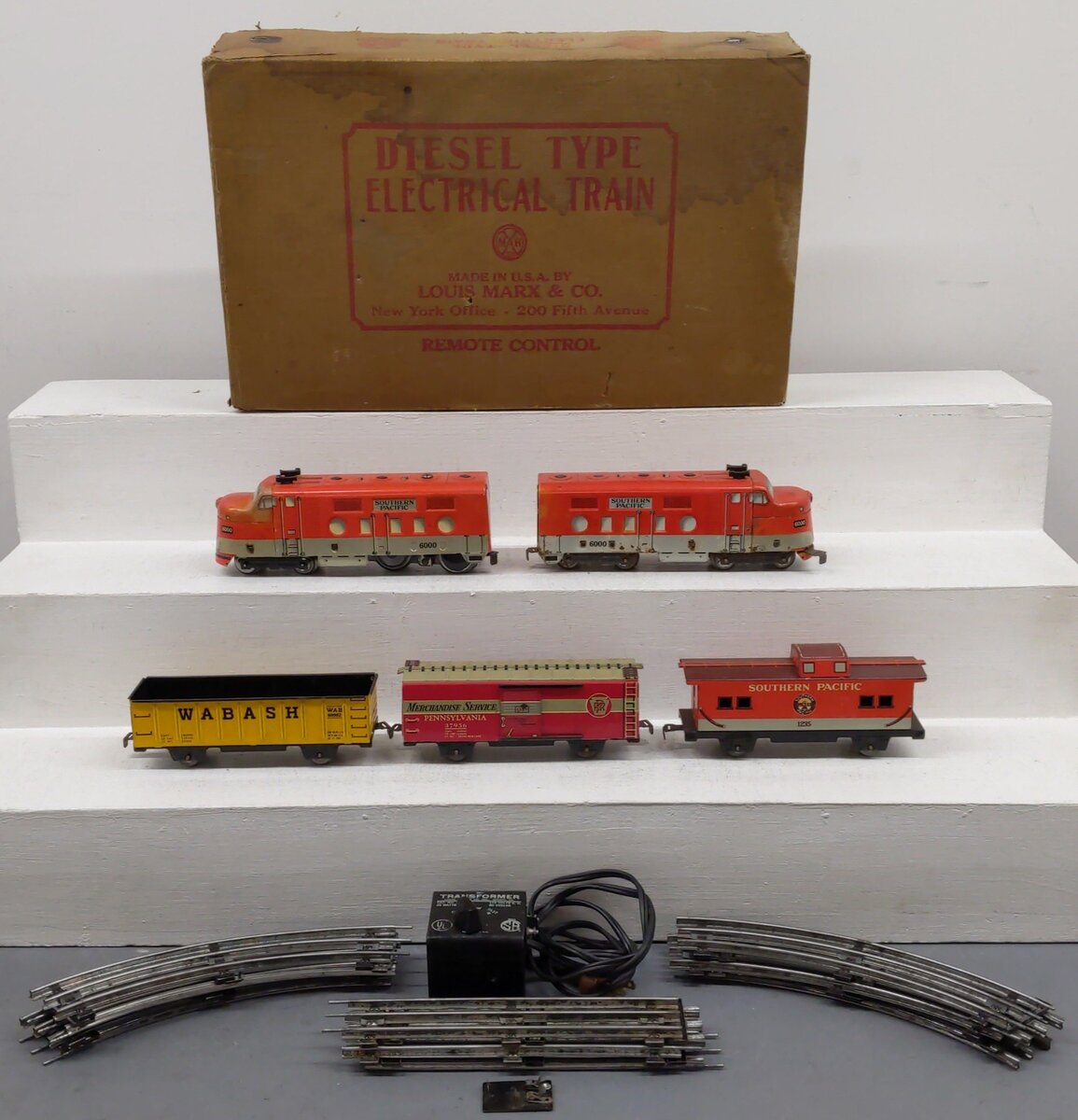 Marx 9500 Vintage O Southern Pacific Diesel Freight Train Set VG/Box