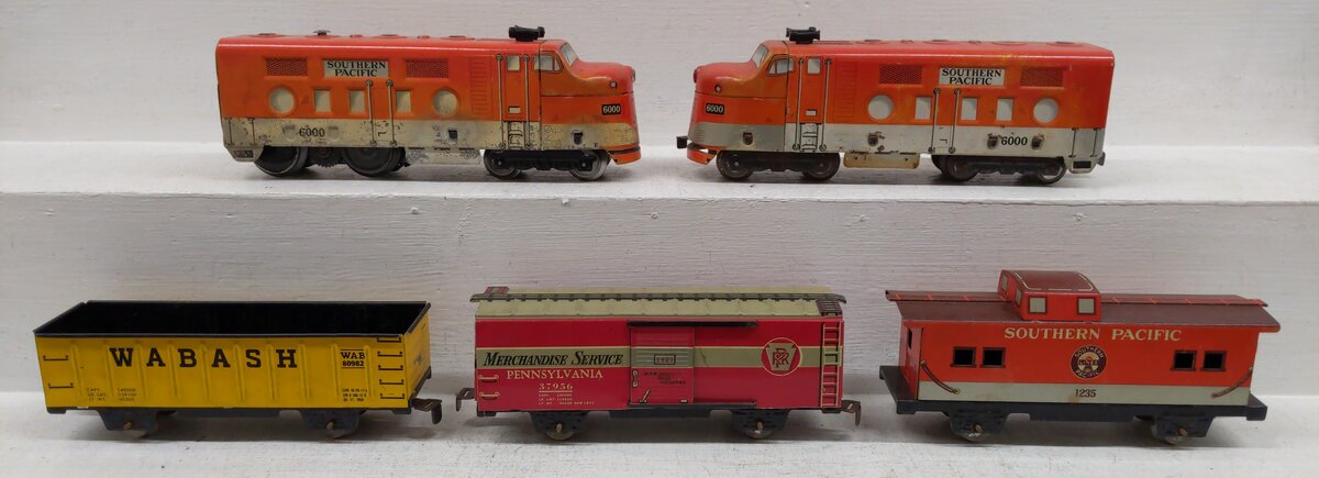 Marx 9500 Vintage O Southern Pacific Diesel Freight Train Set VG/Box
