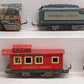 Unique 742 Vintage O Turn Key Steam Locomotive Lithographed Tin Freight Set VG