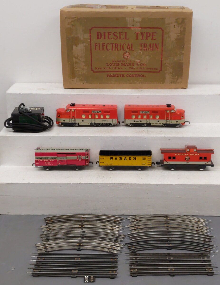 Marx 9500 Vintage O Southern Pacific Diesel Freight Train Set VG/Box
