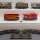 Unique 742 Vintage O Turn Key Steam Locomotive Lithographed Tin Freight Set VG