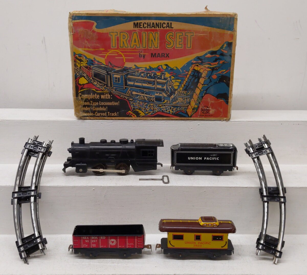 Marx 526 Vintage O Gauge Mechanical Train Set VG/Box
